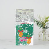 ananas orn feestdagenkaart (Staand voorkant)