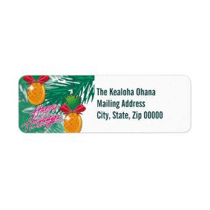 ananas orn ~ mailinglabel etiket
