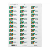 ananas orn ~ mailinglabel etiket (Full Sheet)