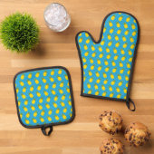ananas ovenwant & pannenlap set (Top down)