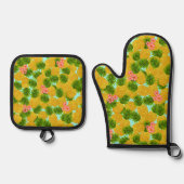 ananas ovenwant & pannenlap set (Voorkant)
