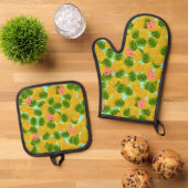 ananas ovenwant & pannenlap set (Top down)