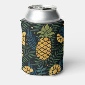 Ananas, palmbladeren: tropisch patroon. blikjeskoeler (Blikje Achterkant)