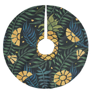 Ananas, palmbladeren: tropisch patroon. kerstboom rok