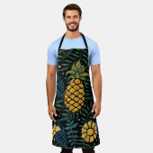 Ananas, palmbladeren: tropisch patroon. schort (Gedragen)