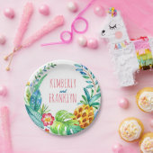 ananas palmen tropisch strand feest papieren bordje (Feest)