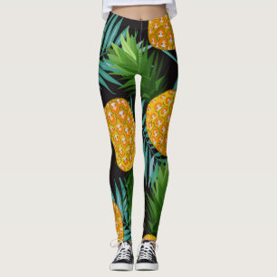 Ananas Palms Zwart Tapestry Leggings