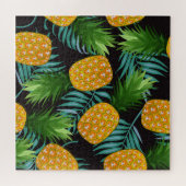Ananas Palms Zwart Tapestry Legpuzzel (Horizontaal)