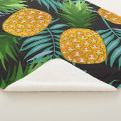 Ananas Palms Zwart Tapestry Sherpa Deken (3/4)