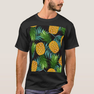 Ananas Palms Zwart Tapestry T-shirt