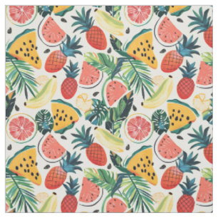 Ananas & Papaja Patroon Stof