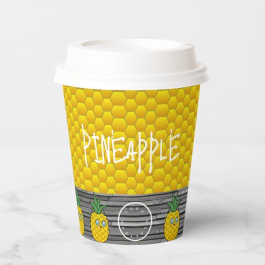 ananas papieren bekers (Voorkant)