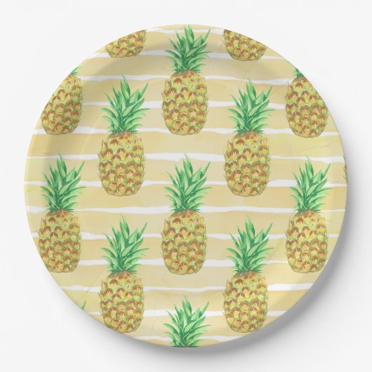 ananas papieren bordje (Voorkant)
