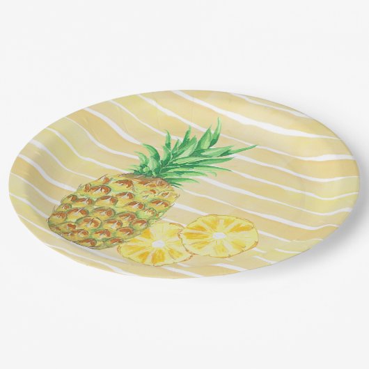 ananas papieren bordje (Gekanteld)
