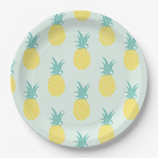 ananas papieren bordje (Voorkant)