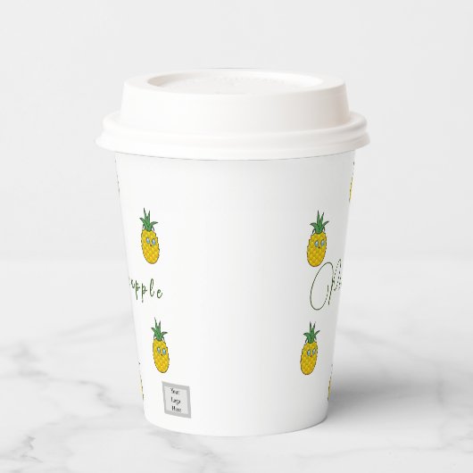Ananas Papierkop Papieren Bekers (Links)
