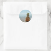 Ananas Paradijs Ronde Sticker (Tas)