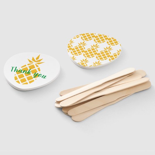 Ananas partij gunsten - hand fans handwaaier (Niet-gemonteerd)