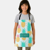 Ananas pastel kleurrijke gepersonaliseerde patroon schort (Insitu)