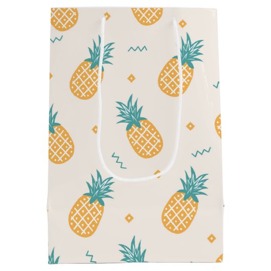 Ananas pastel sinaasappel medium cadeauzakje (Achterkant)