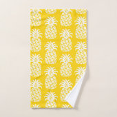 Ananas Patroon Geel & Wit Bad Handdoek (Handdoek)