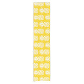 Ananas Patroon Geel & Wit Korte Tafelloper (Voorkant)