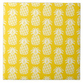 Ananas Patroon Geel & Wit Tegeltje (Voorkant)