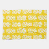 Ananas Patroon Geel & Wit Theedoek (Horizontaal)