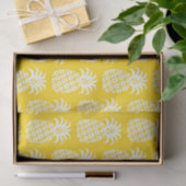 Ananas Patroon Geel & Wit Tissuepapier (Geschenk)