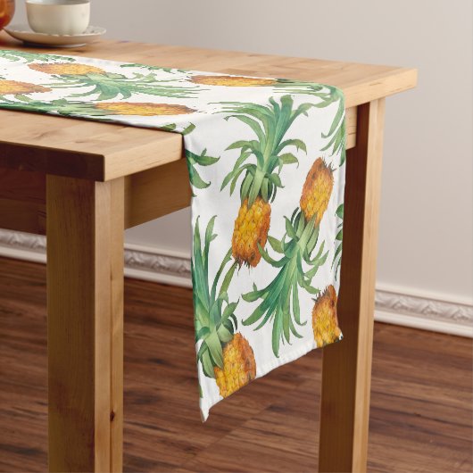 Ananas Patroon Korte Tafel Runner Tafelloper (Voorbeeld)