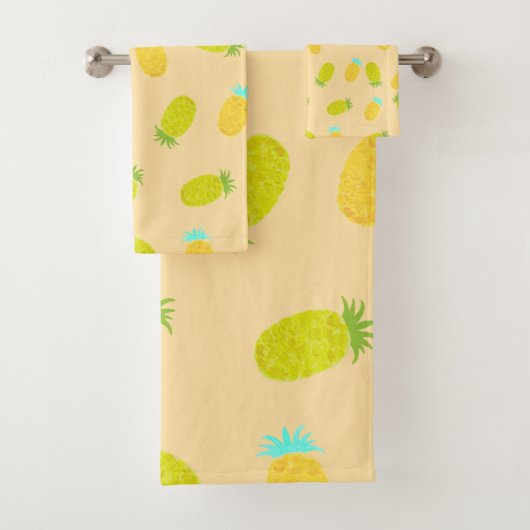 Ananas Perzik Patroon Oceaan Bad Handdoek (Insitu)