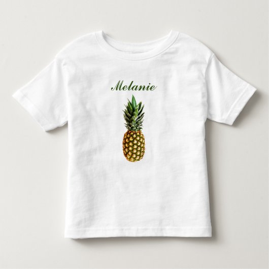 Ananas peuter t shirt met aangepaste naam (Voorkant)