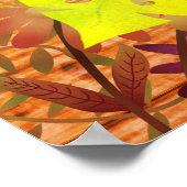 Ananas Pine Floral Poster (Hoek)