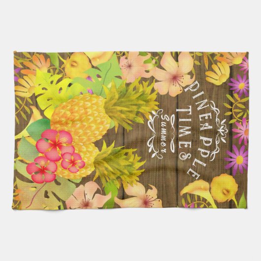 Ananas Pine Floral Theedoek (Horizontaal)