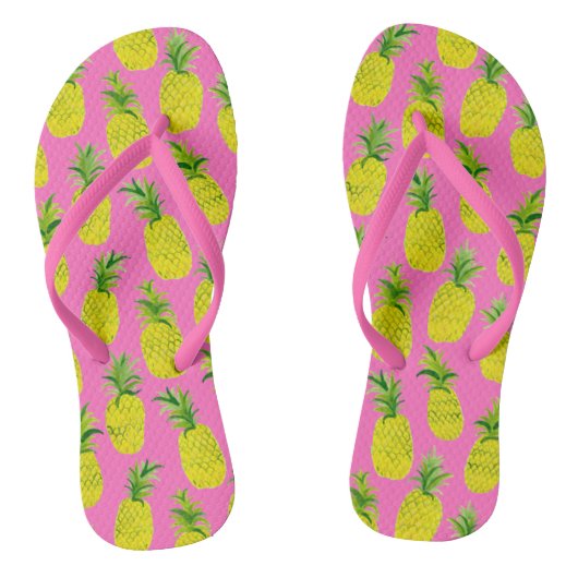 Ananas Pink Teenslippers (Voetbed)