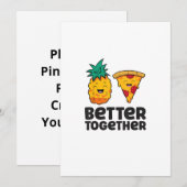 Ananas Pizza Better Together Modern Grafisch Ontwe Feestdagenkaart (Voorkant / Achterkant)
