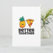 Ananas Pizza Better Together Modern Grafisch Ontwe Feestdagenkaart (Staand voorkant)