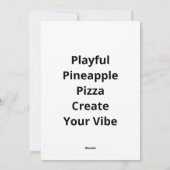 Ananas Pizza Better Together Modern Grafisch Ontwe Feestdagenkaart (Achterkant)
