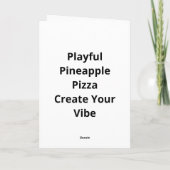 Ananas Pizza Better Together Modern Grafisch Ontwe Kaart (Achterkant)