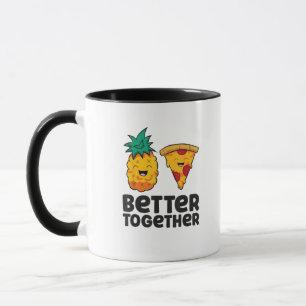Ananas Pizza Better Together Modern Grafisch Ontwe Mok