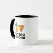 Ananas Pizza Better Together Modern Grafisch Ontwe Mok (Voorkant links)