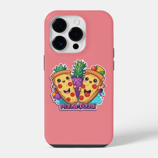 Ananas Pizza Grappig iPhone Hoesje (Achterkant)