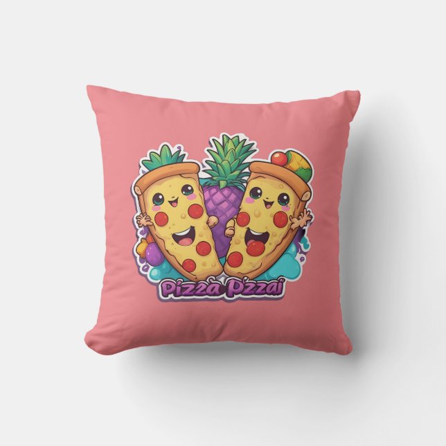 Ananas Pizza Grappig Kussen (Voorkant)