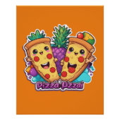 Ananas Pizza Grappig Perfect Poster (Voorkant)