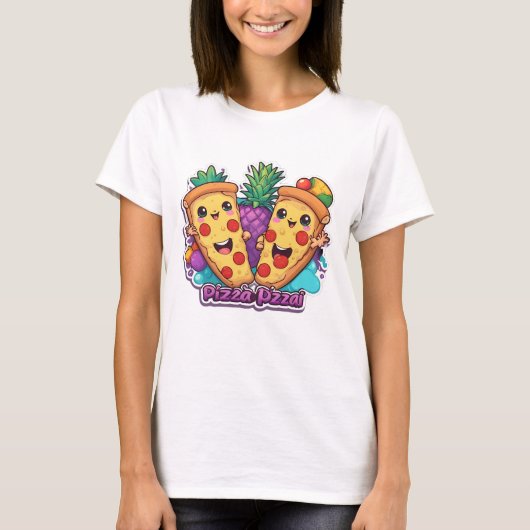 Ananas Pizza Grappig T-shirt (Voorkant)