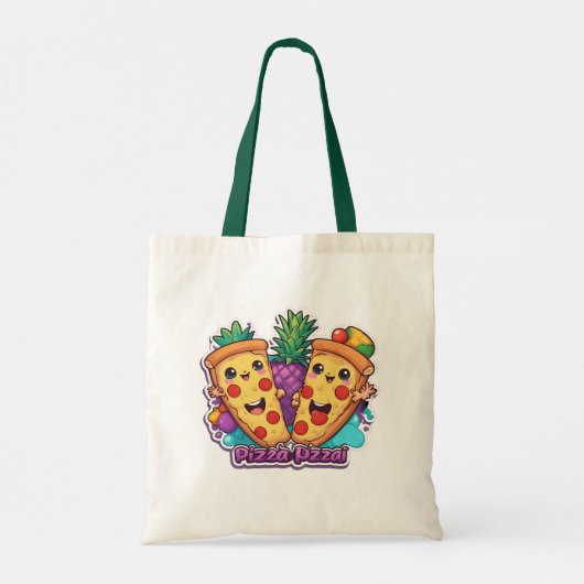 Ananas Pizza Grappig Tote Bag (Achterkant)
