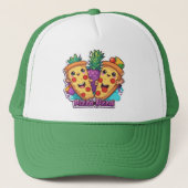 Ananas Pizza Grappig Trucker Pet (Voorkant)