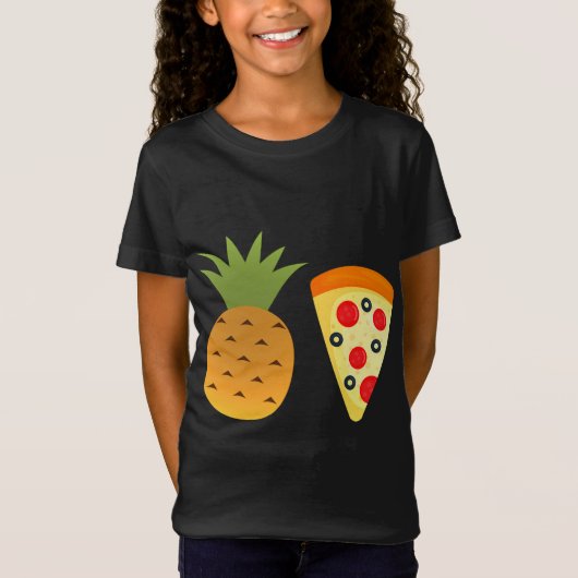 Ananas Pizza Grappige Pizza Dag Pajama Slice T-shirt (Voorkant)