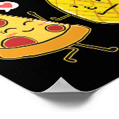 Ananas PiZza Hawaiian Pizza Ananas op Pizza Poster (Hoek)