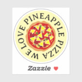 Ananas pizza liefhebber vinyl stickers (Vel)